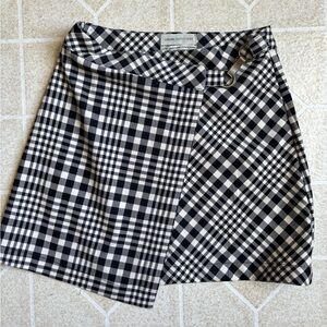 Urban Outfitters Black and White Plaid Mini Skirt